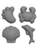 Moules à sable en silicone recyclable "Gris Ford" (x4)