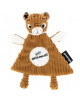 Doudou plat en velours "Speculos le Tigre"