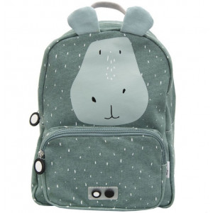 Sac à dos enfant maternelle en coton hydrofuge "Hippo" Trixie Baby