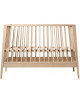 Lit bébé évolutif 60x120 Linea en bois de hêtre naturel