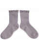 Chaussettes courtes enfant en coton & dentelle Lili "Glycine du japon"