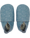 Chaussons bébé en cuir Soft Sole "Dino Bleu"