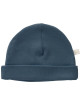 Bonnet bébé naissance en coton bio "Bleu Indigo" (0-3 mois)