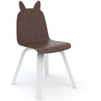 Chaise enfant en bois scandinave "Play Lapin" (x 2) - Noyer - Oeuf NYC