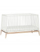 Lit bébé évolutif 70x140 + Kit de conversion Luna en bois "Blanc"