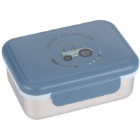 Boîte à gouter enfant en inox "Adventure Tracteur" Lässig