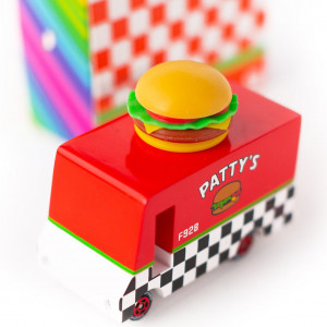 Voiture en bois vintage "Hamburger Van" pour enfant Candylab Toys