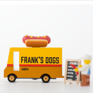 Voiture en bois vintage "Hot Dog Van" pour enfant Candylab Toys