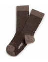 Chaussettes courtes enfant en coton Grain de Caviar "Brun de terre"