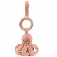 Jouet à suspendre avec anneau en bois pour poussette "Odell  Octopus" Jellycat