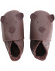 Chaussons bébé en cuir Soft Sole "Lionceau Chocolat"