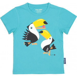 T-shirt enfant manches courtes en coton bio "Mibo Toucan" Coq en Pâte