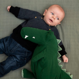 Peluche en coton bio "Mr Crocodile" (38 cm) Trixie Baby