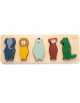 Puzzle bébé en bois de formes "Animaux" (1 an et +)