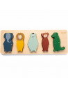 Puzzle bébé en bois de formes "Animaux" (1 an et +)