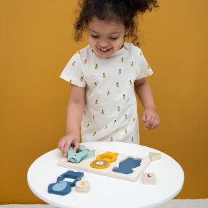 Puzzle bébé en bois à "Animaux & Chiffres" (1 an et +) Trixie Baby