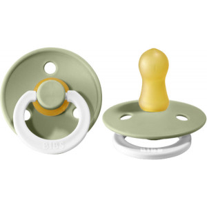 Tétine en caoutchouc naturel (6-18 mois) "Vert Sauge Phosphorescent" Bibs