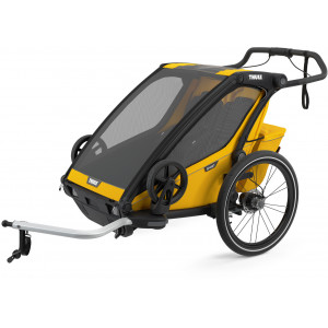 Chariot Sport 2 "Yellow on Black" (Remorque-vélo, Poussette & Jogger 2 places) Thule