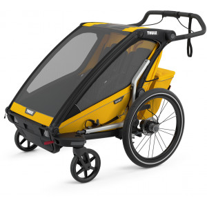 Chariot Sport 2 "Yellow on Black" (Remorque-vélo, Poussette & Jogger 2 places) Thule