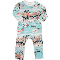 Pyjama bébé avec pieds en coton biologique "Riviera"