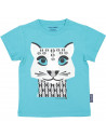 T-shirt manches courtes en coton bio "Mibo Léopard des neiges"