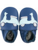 Chaussons bébé en cuir Soft Sole "Scooter Navy"