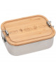 Boîte repas & goûter compartimentée en inox et bambou "Garden Explorer"