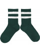 Chaussettes courtes enfant en coton à rayures Sport Nico "Vert Forêt"