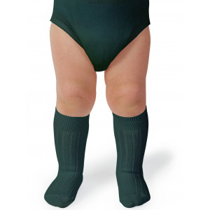 Chaussettes hautes enfant en coton égyptien "Vert Forêt" Collegien