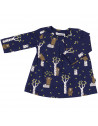 Robe bébé en manches longues en coton bio Rosana "Forêt"