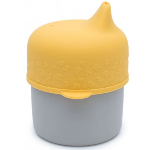Bec anti-fuite + mini paille pour gobelet en silicone "Jaune" We Might be Tiny