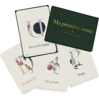 Cartes souvenir bébé "Ma première année" Collection Luxe ABC " Milestone Cards