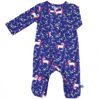 Pyjama bébé avec pieds en jersey de coton bio "Licorne" OUTLET