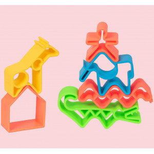 Jouets bébé enfant en silicone Animaux "Neon" (4 pièces) dena toys