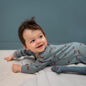 Pyjama bébé avec pieds en coton bio "Playful Pulp" Trixie