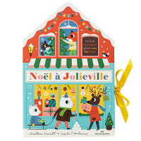 Livre-accordéon "Noël à Jolieville" (3 ans et +) de Ingela P Arrhenius Marcel & Joachim