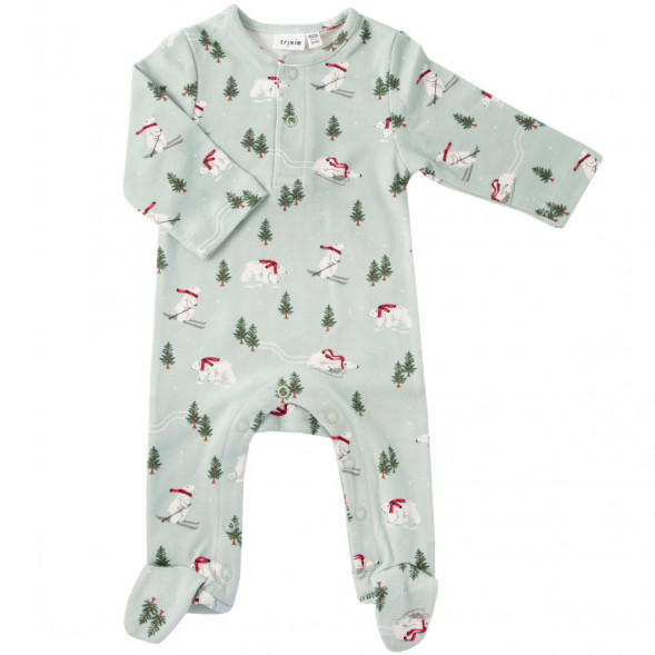 Pyjama bébé avec pieds en coton bio "Christmas"-outlet-