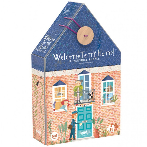 Puzzle réversible "Welcome to my Home" (3-6 ans)