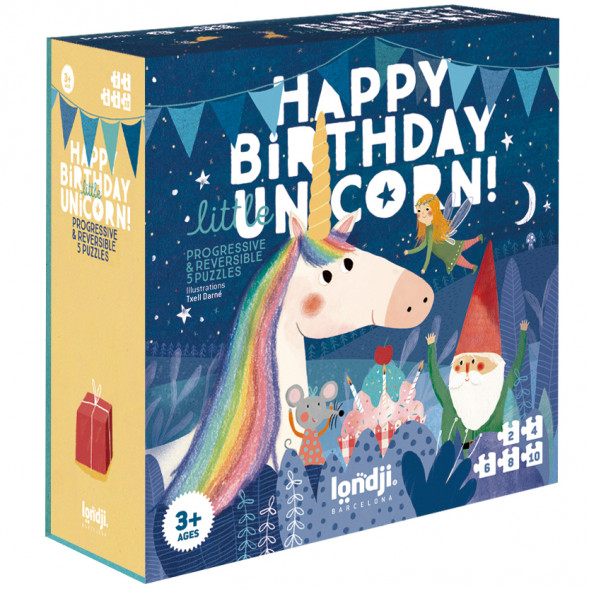 Puzzle enfant 30 pièces "Happy Birthday Unicorn" (3-6 ans)