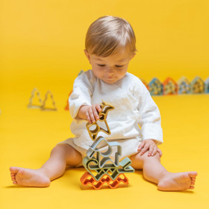 Jouets bébé enfant en silicone Animaux "Nature" (4 pièces) dena toys