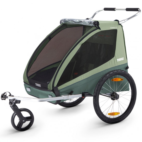 Chariot Coaster XT "Basil Green" (Remorque-vélo & Poussette 2 places)