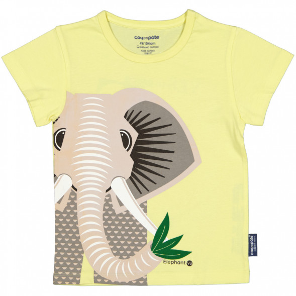 T-shirt manches courtes en coton bio "Mibo Elephant"