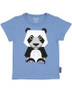 T-shirt manches courtes en coton bio "Mibo Panda Bleuet"