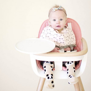 Chaise haute bébé évolutive en bois "Ovo Plus One" micuna -