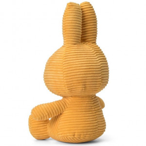 Peluche Miffy en velours côtelé (33 cm) "Jaune" Bon Ton Toys