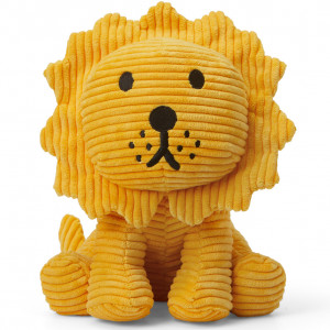 Peluche Lion en velours côtelé (24 cm) "Jaune" Bon Ton Toys