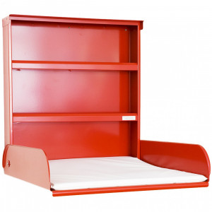 Table à langer rabattable en métal Fifi "Rouge" Bybo Design