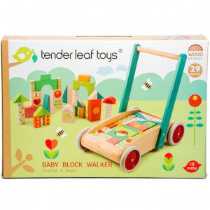 Chariot de Marche bébé en bois avec blocs (18 mois -3 ans) Tender Leaf Toys