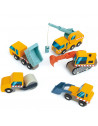 Camions de construction en bois (3 ans et +) Tender Leaf Toys