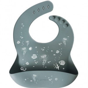 Bavoir à poche en silicone "Ocean" (6-36 mois) Zakuw